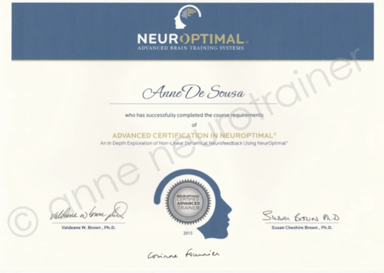 anne neurotrainer ∣ Advanced Certification in NeurOptimal®